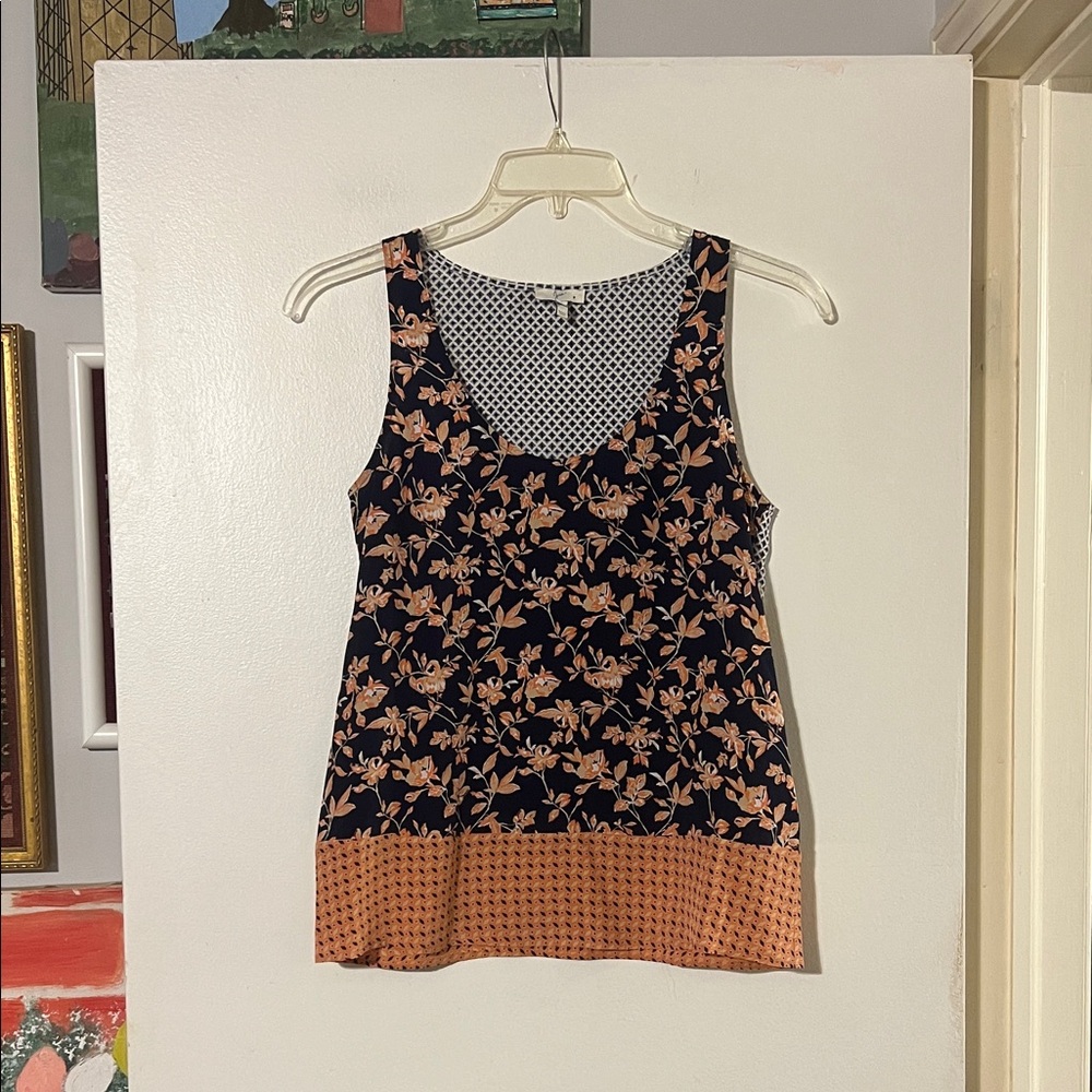 Joie multi pattern silk sleeveless top